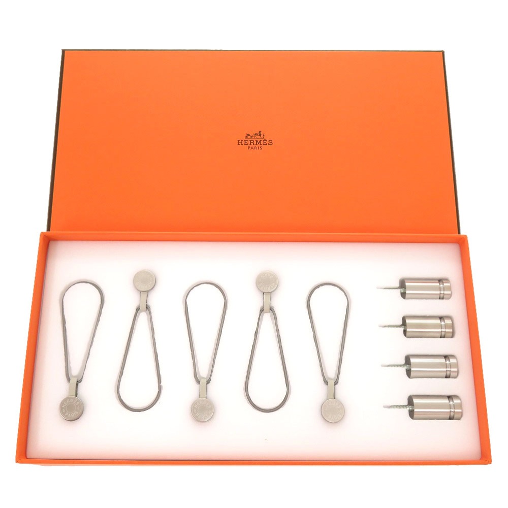 未使用品 ハンキングセット セリエ スカーフホルダー FIXATION CARRE BOITIER その他雑貨 真鍮/真鍮 シルバー 1875【中古】 ユニセックス