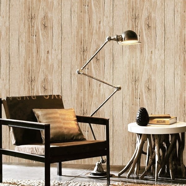 10m巻リメイクシート シール壁紙 プレミアムウォールデコシートW-WA312 木目 ライトブラウン