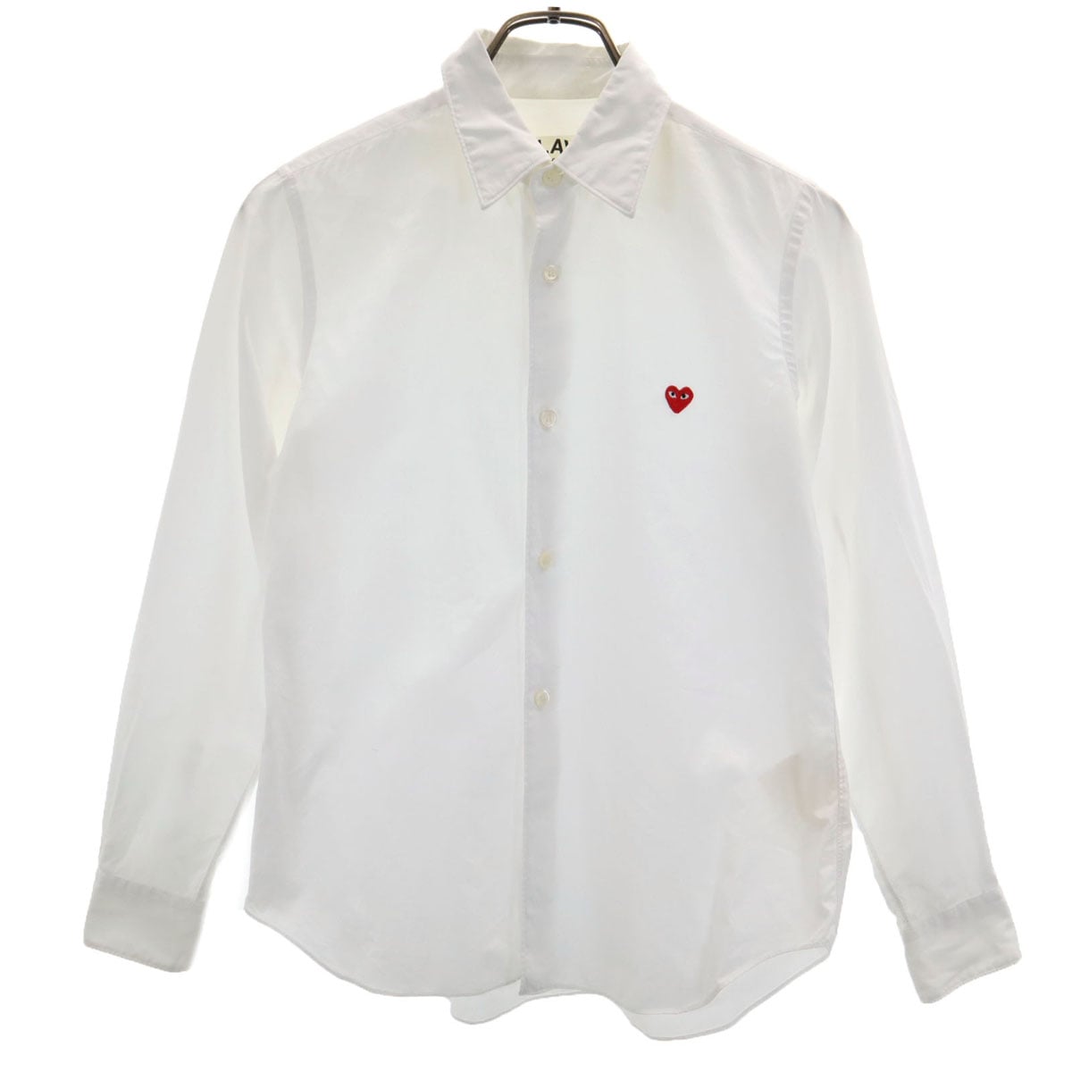 PLAY COMME des GARCONS プレイコムデギャルソン 日本製 長袖 シャツ M ホワイト レディース 古着