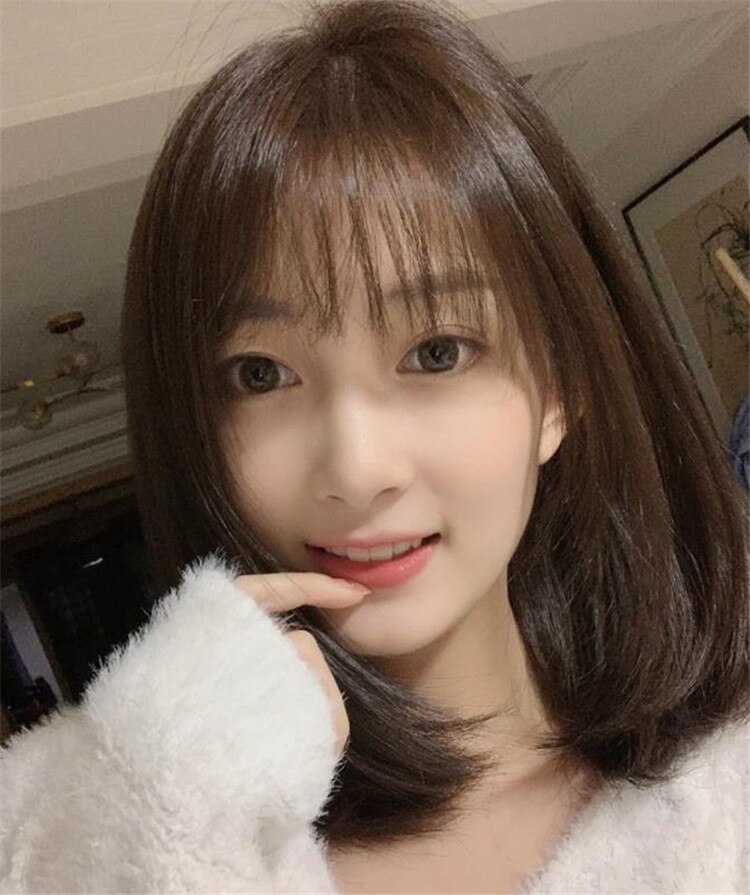 韓国ファッション ウィッグ ショートヘア フルヘッドカバー 減齢 中長セクション ウィッグカバー 母の日