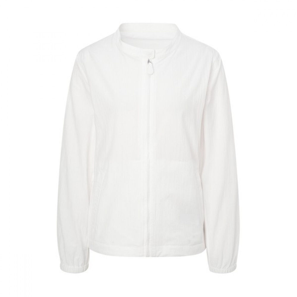 [ヘッジズレディース] 25SS アイボリーソリッドカラーコットンブレンドジャンパー HSJU5B303IV