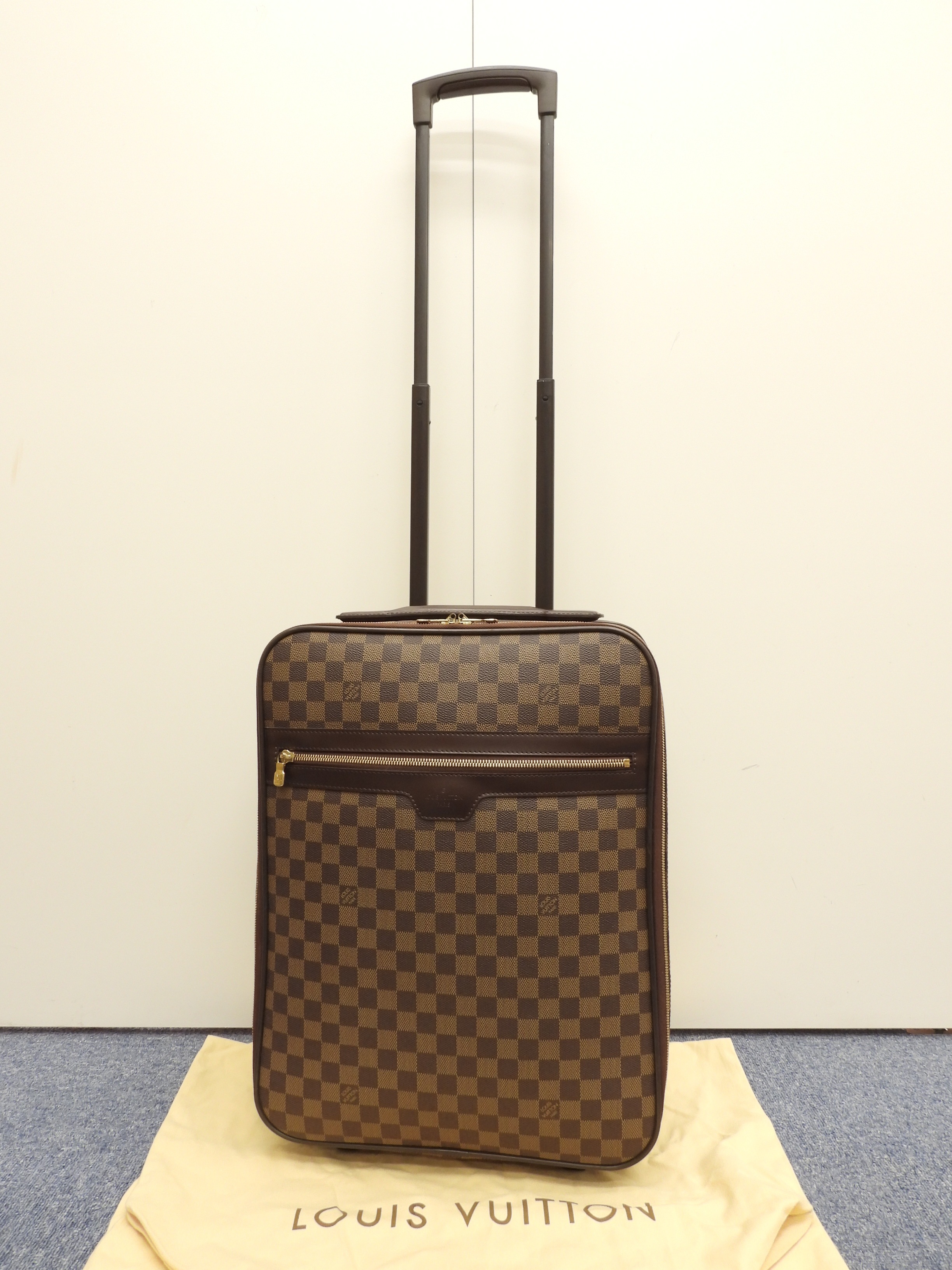 ペガス45 N23293 ダミエ 旅行用キャリーバッグ小 トロリーバッグ 美品@SP0016