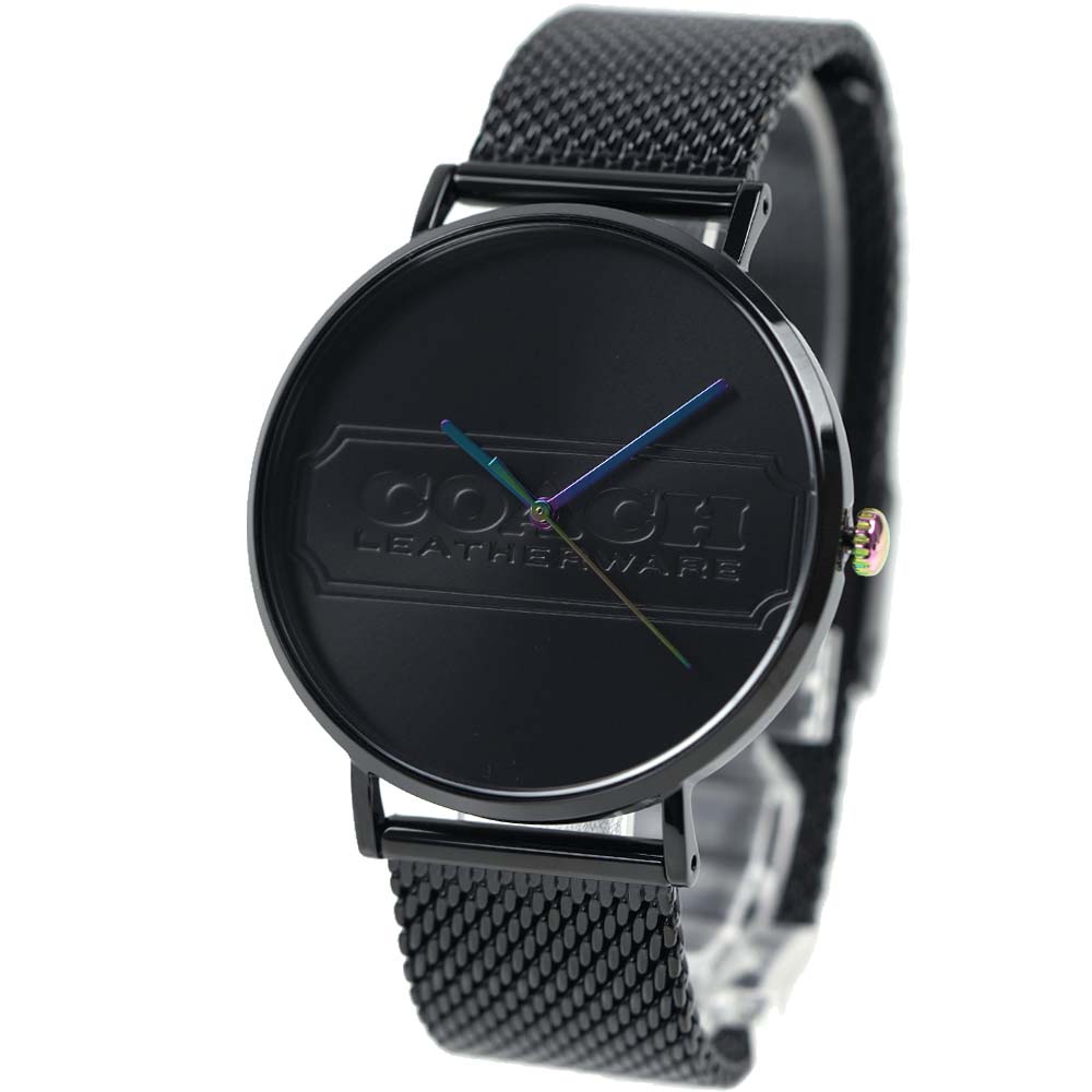 コーチ 腕時計 COACH メンズ チャールズ ラウンド ブラック ステンレス メッシュベルト 14602591