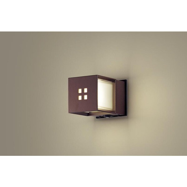 LGWC85040AF ダークブラウンメタリック/乳白 洋風LEDポーチライト (電球色)