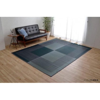 ラグ 長方形 夏用 ふっくら い草 191×250cm ネイビー 1050950193904 17,991円