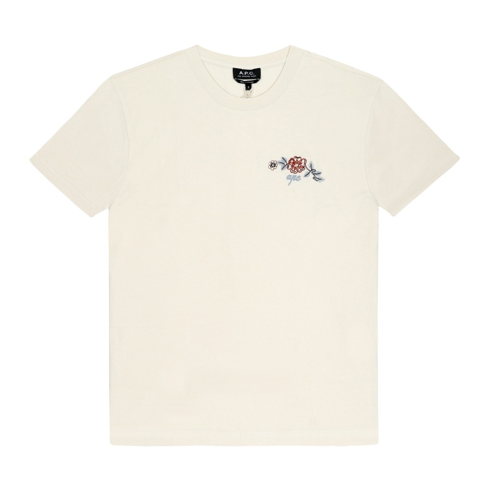 アペセ オスカー フローラル メンズ 半袖Tシャツ COGCK H26511 AAD ECRU