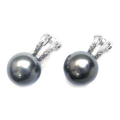 ブラックパール K14ホワイトゴールドイヤリング楽ギフ_包装 38,220円