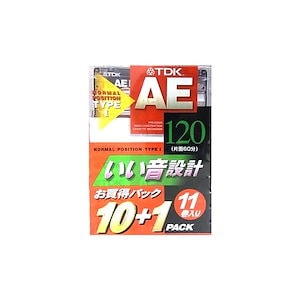 【即日発送】TDK 11本セット カセットテープ AE-120X11F 120分 いい音設計