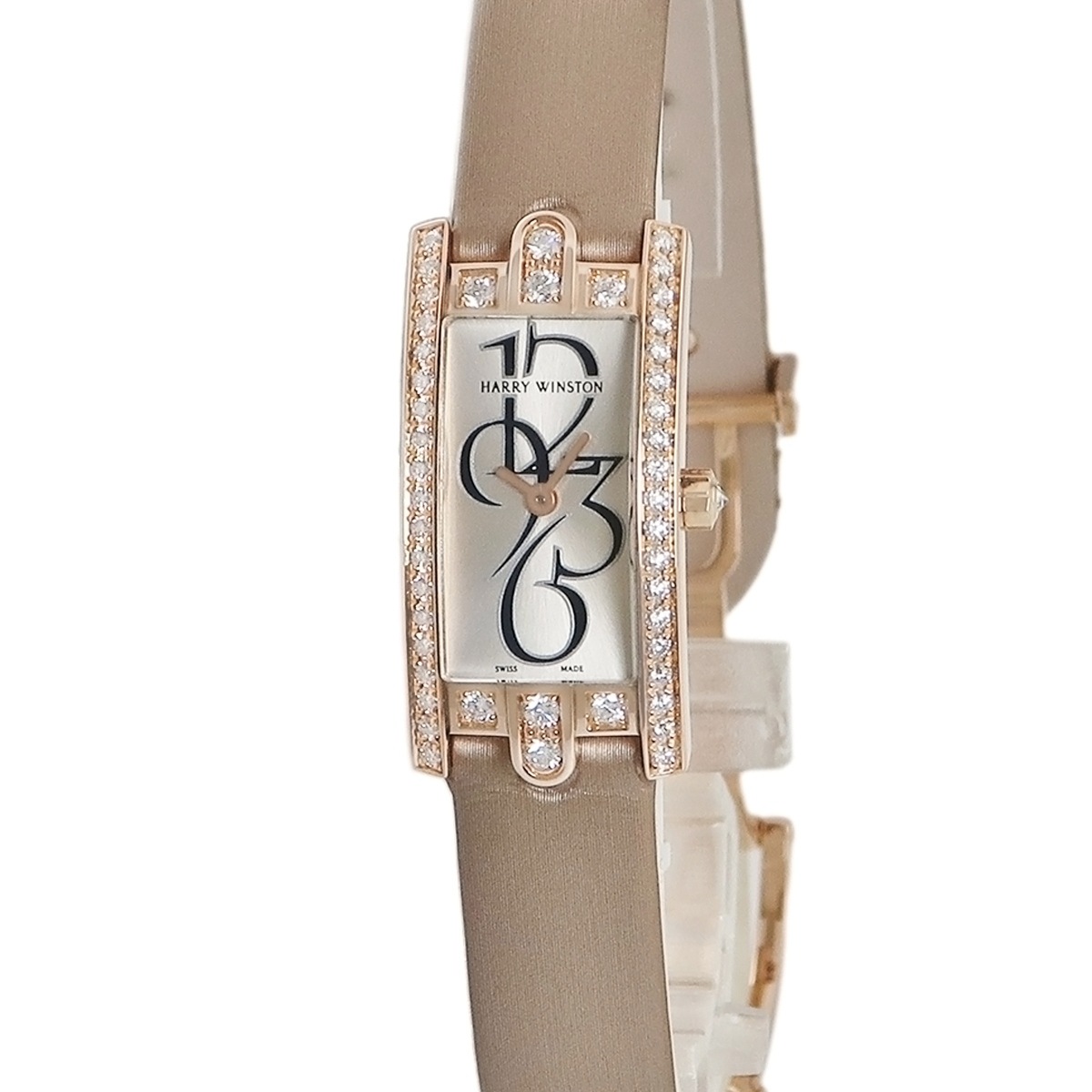 アヴェニューCミニ 332LQR クオーツ レディース K18RG無垢 純正ダイヤ スクエア 3年保証