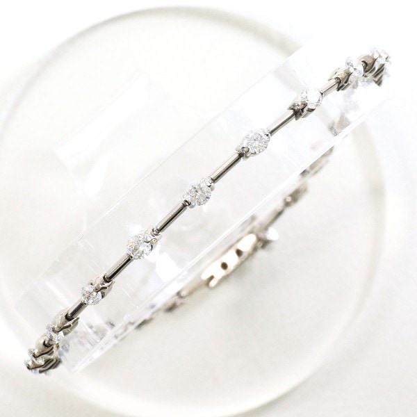 K18 18金 WG ブレスレット ダイヤ 1.25 カード鑑別書 ジュエリー 中古 92,565円