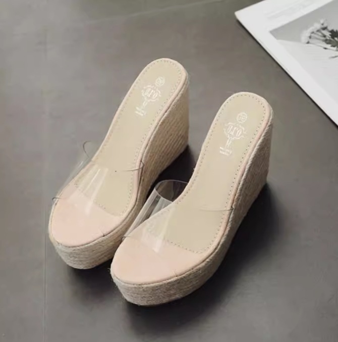 レディース サンダル ミュール ボリューム ミュール ハイヒール 厚底 ウェッジソール ８cm 美脚 麻 シンプル カジュアル おしゃれ かっこいい ラフ 主役級 存在感 こなれ感 抜け感 フェミニン 5,442円