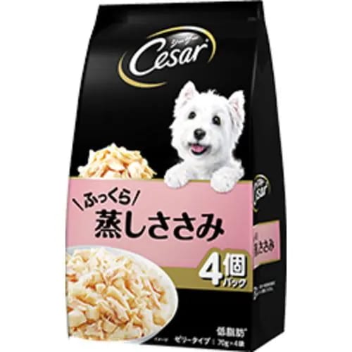 マース シーザー パウチ 成犬用 ふっくら蒸しささみ 70gx4袋