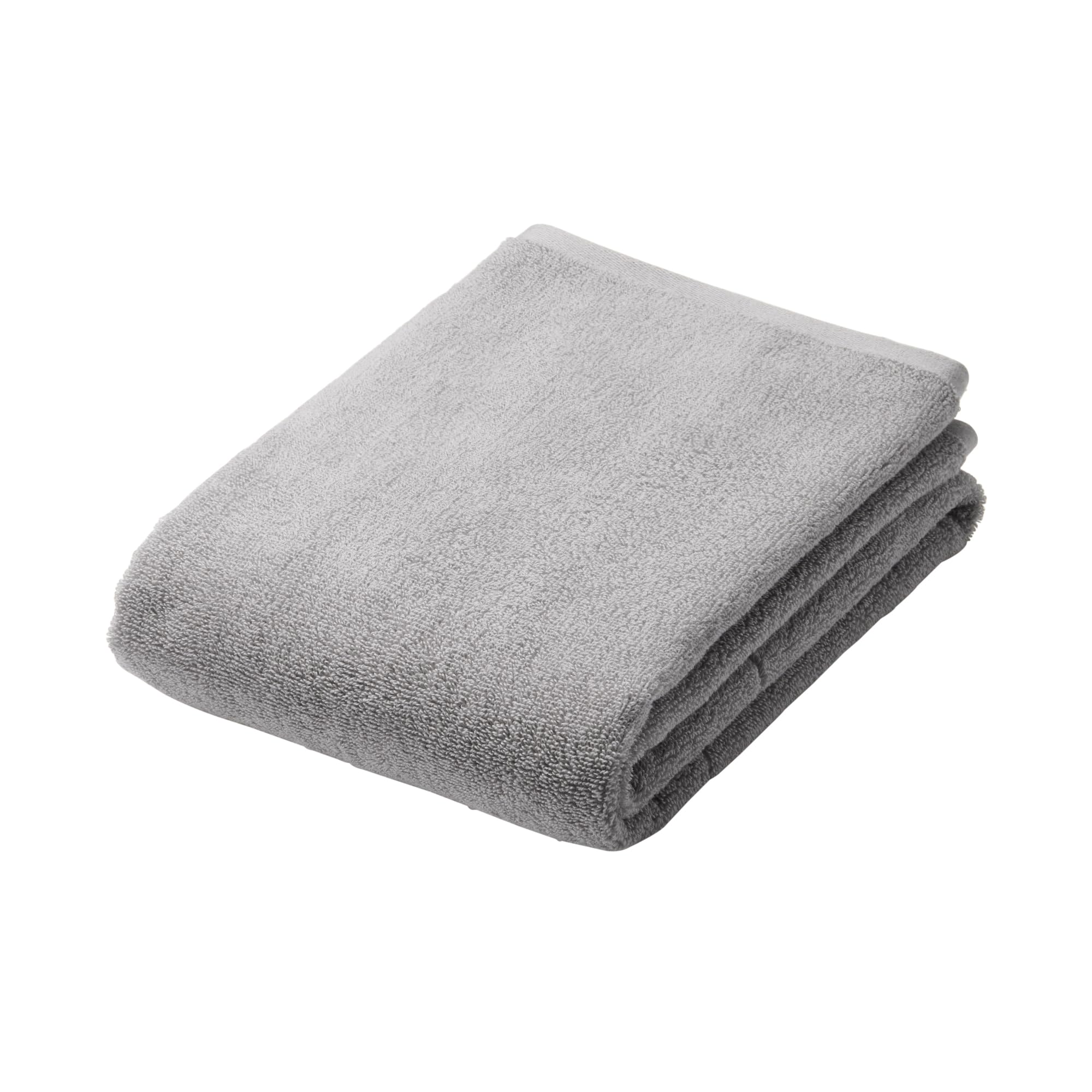 無印良品 ふくっらパイルバスタオル・4枚組 60×120cm・グレー/やわらか 84705465