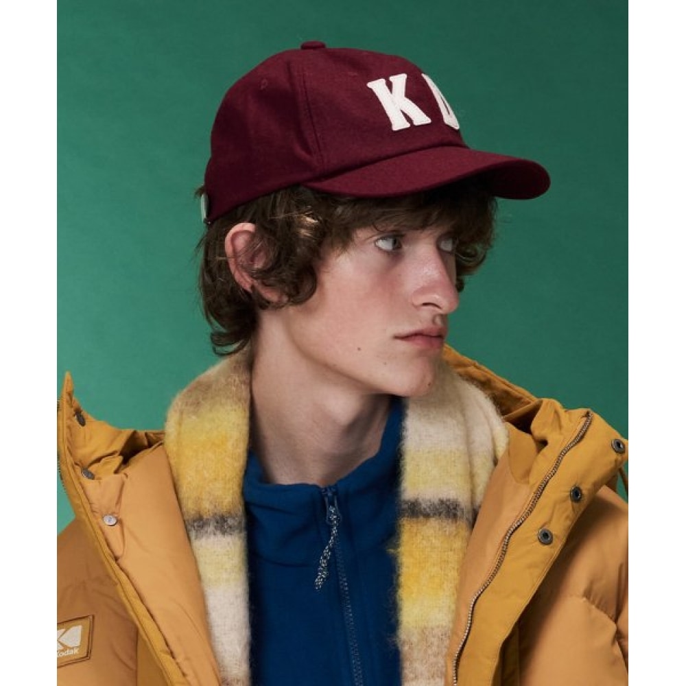 KODAK (コダック) ウールビンテージフラットブリムキャップ BURGUNDY