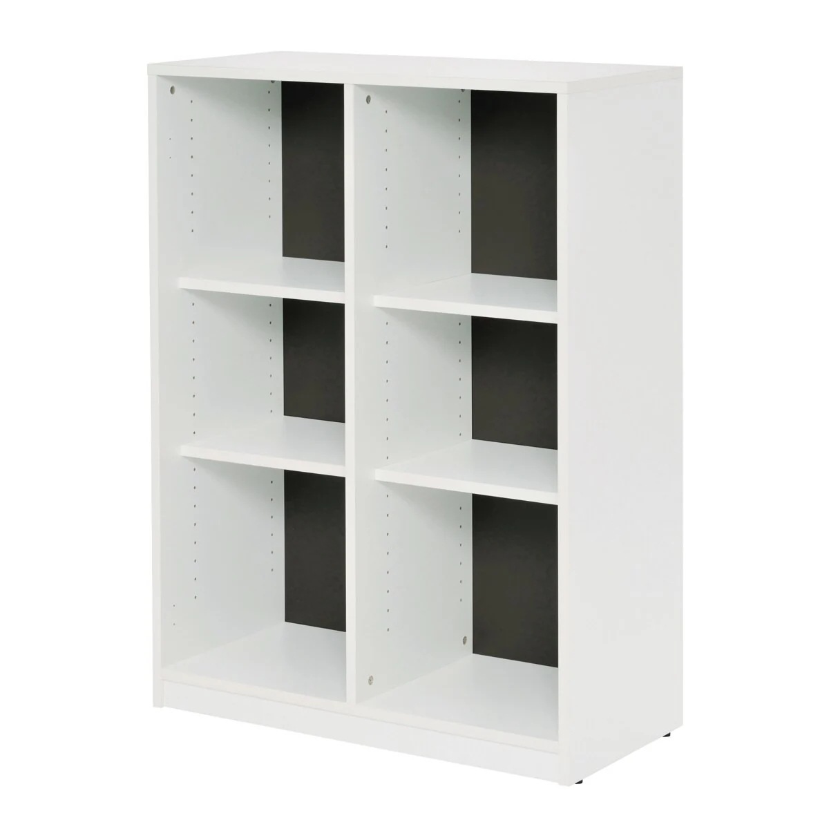 シェルフ 2列3段 ファイルラック 木製 プリーマ3 幅80cm 書棚 ラック 棚 書庫 収納家具 ファイル棚 カルテラック A4対応 グレー 背面化粧 アジャスター 収納 法人限定