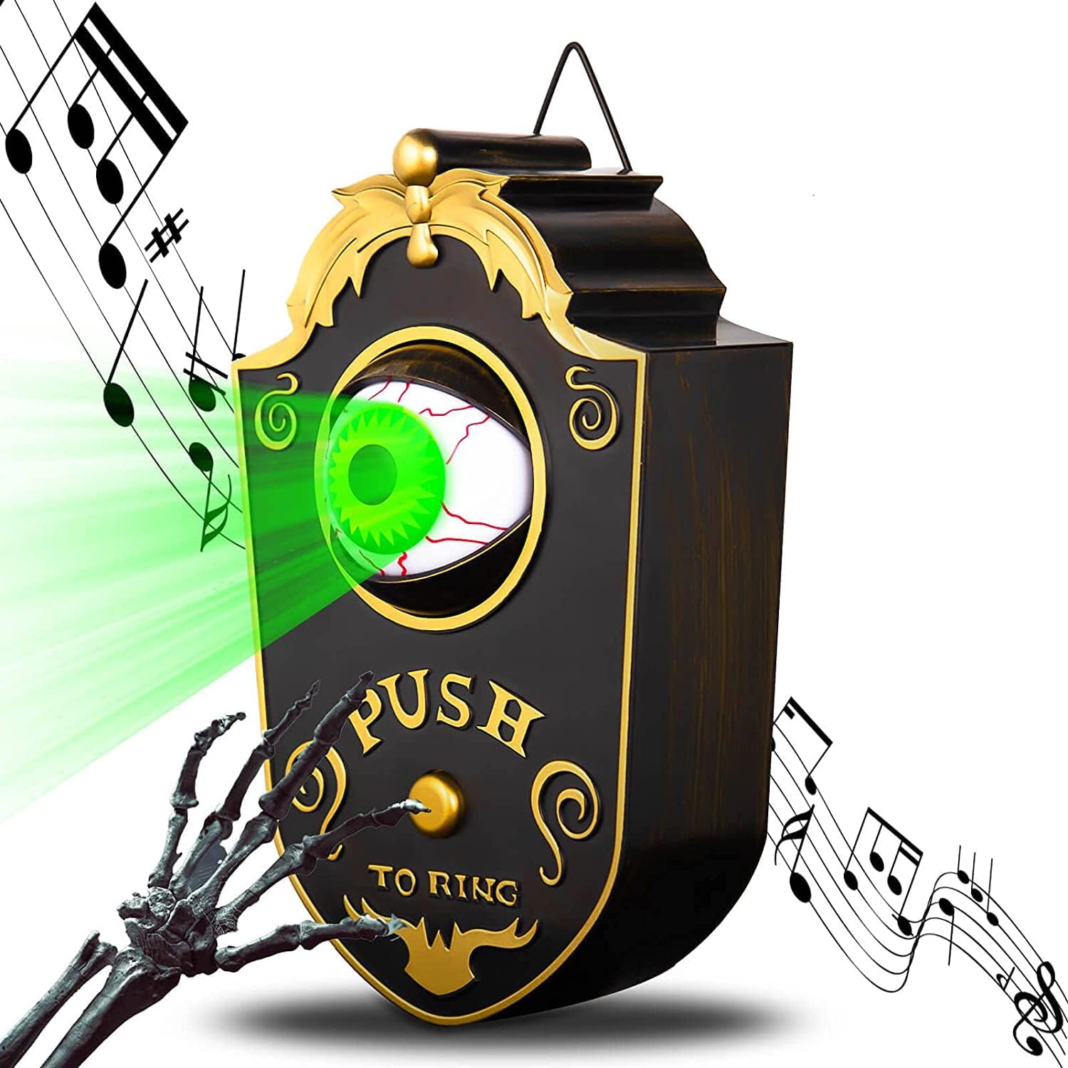 ハロウィン ドアベル 玄関チャイム 呼び出しチャイム ハロウィン飾り お化け眼球 効果音付き お化け屋敷 ドッキリ おもちゃ いたずらグッズ パーティー 学園祭 文化祭 デコレーション 道具 肝試し