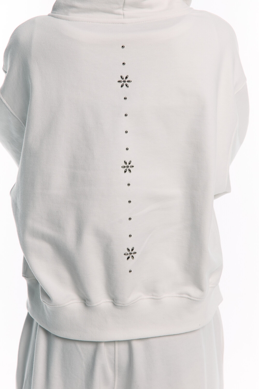 【KASHIKO】 MONK OVER HOOD ZIP-UP : WHITE