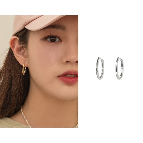 セミボールドイヤリング/韓国ジュエリー 韓国ファッション 韓国人気ブランド 韓国人気ファッション 人気ジュエリー