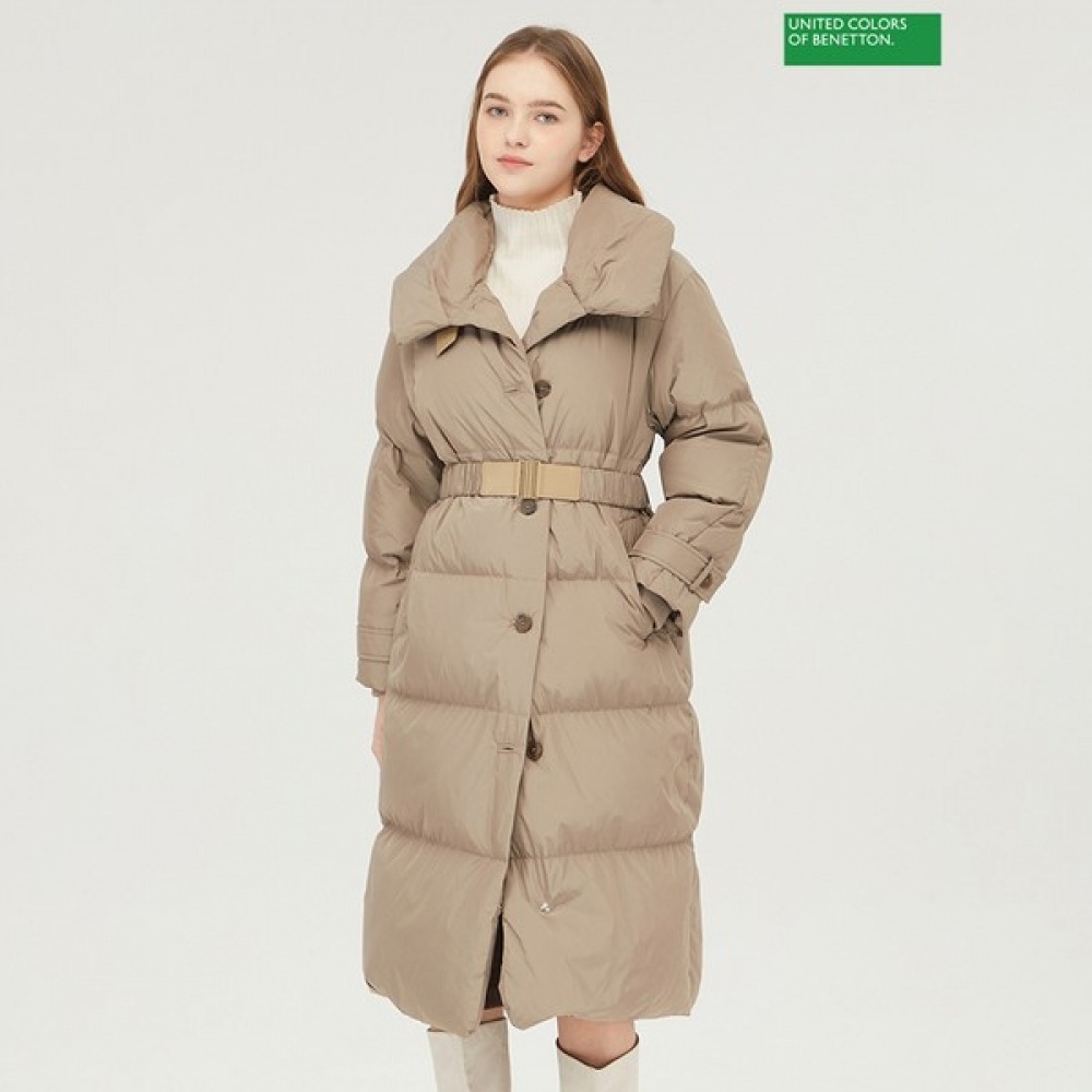 [ベネトン] ベネトンハイネックベルト付きダックロングパディング BAPDF8361_BG