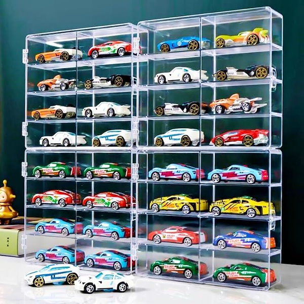 Qoo10] ケース ミニカー 収納 1/64 アクリ