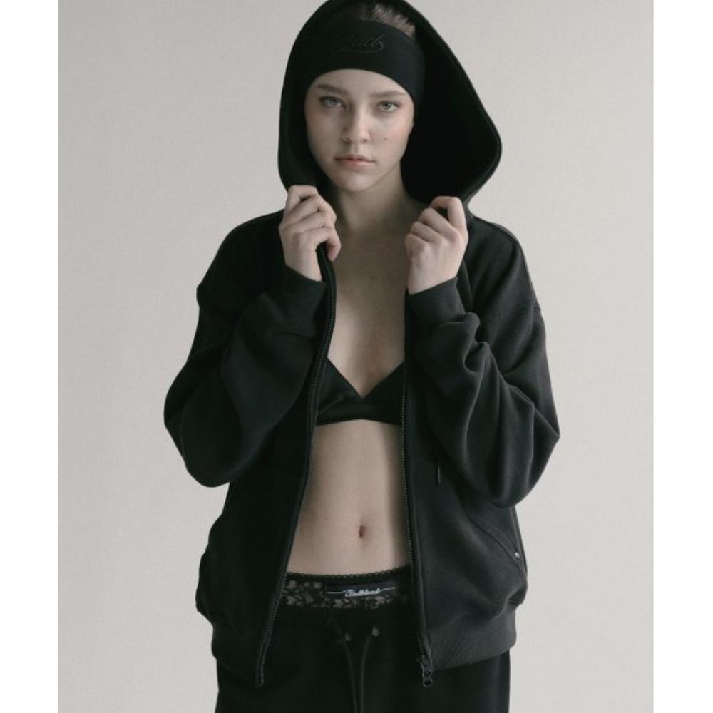 BADBLOOD Beyond Soft Hood Zip-Up Black w-hde24-009