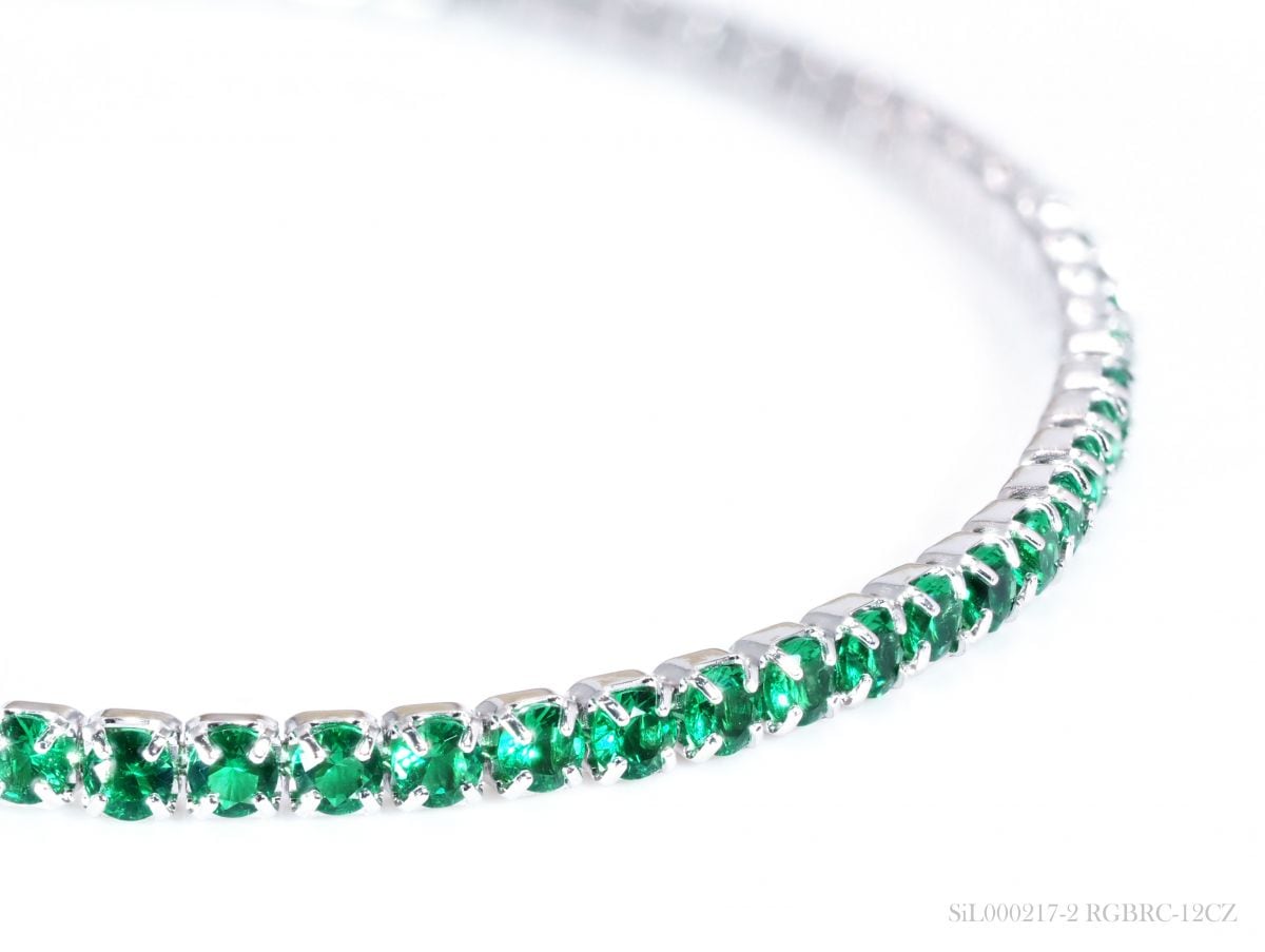 ｃｚダイヤモンド テニス ブレスレット グリーン スライドボール 調節可能 数量限定 プレゼ