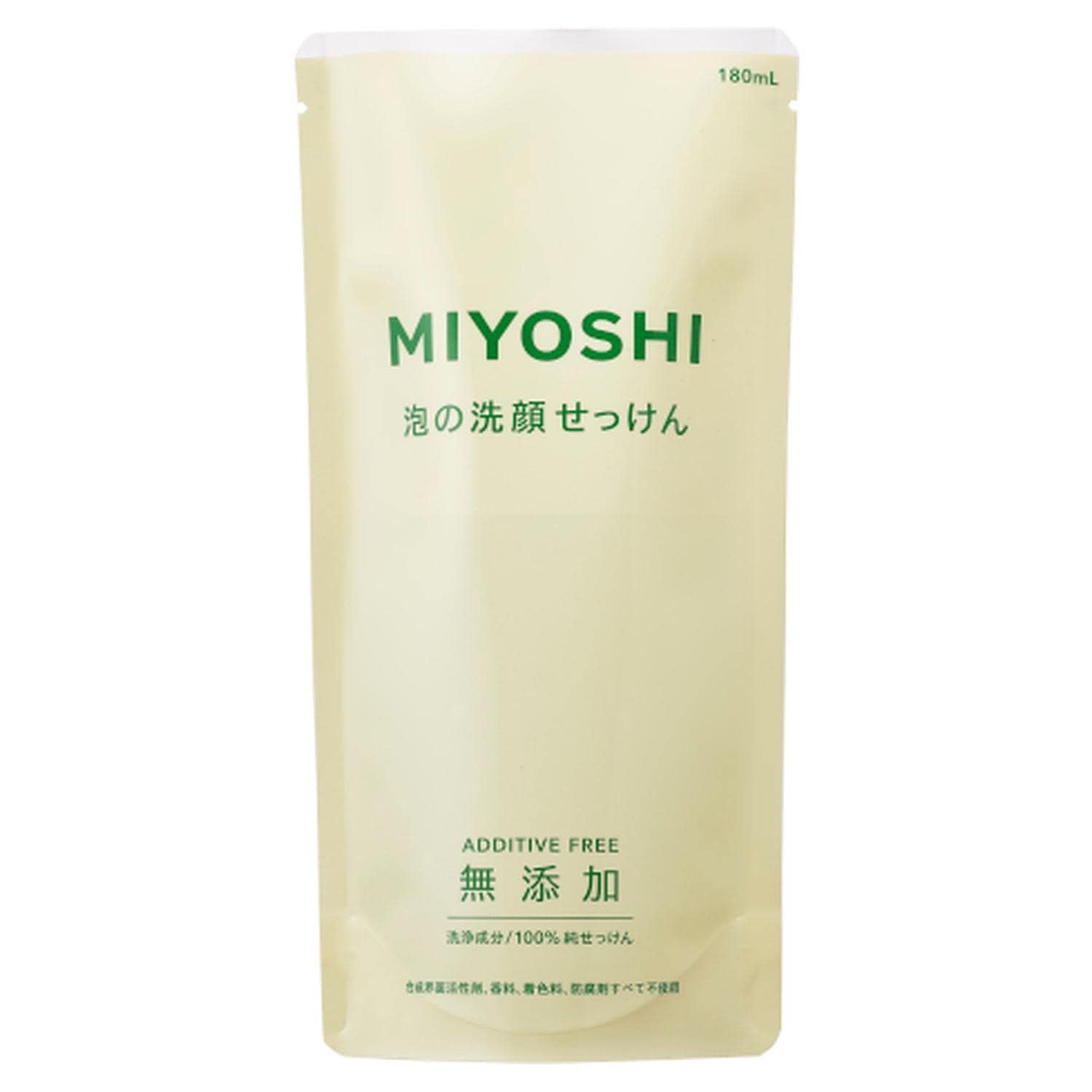 無添加 泡の洗顔せっけん 詰替用 180ml