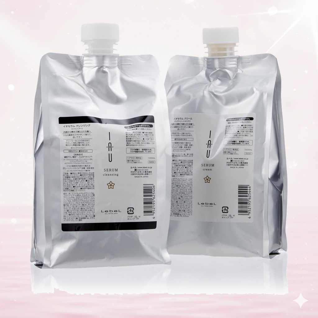 【セット】ルベル LebeL イオ セラムシャンプー ＆ トリートメント カールコントロール レフィルセット 各1000mL