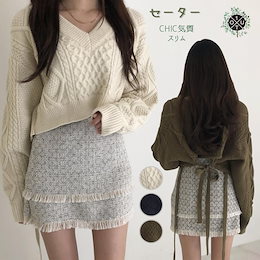 \💕後ろ姿美人💕/2019new 韓国ファッション CHIC気質 おしゃれな 大人気 新品 短いスタイル 長袖 怠惰な風 背透けて スリム セーター 見た目カワイイ💋