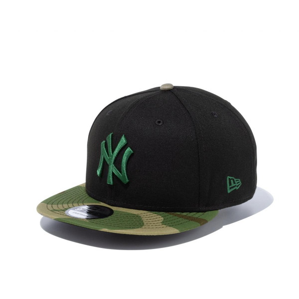 ニューエラ NEW ERA 9FIFTY ニューヨーク・ヤンキース ブラック × ホリーリーフ ウッドランドカモバイザー 14524953 帽子 キャップ 5,232円