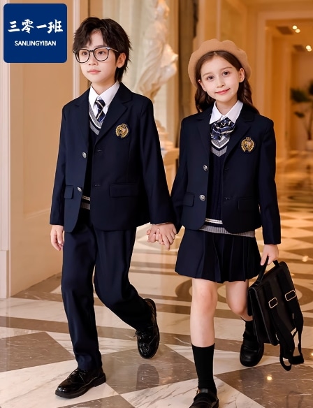 小学生制服スーツ秋冬スタイル英国風男女兼用スーツ子供クラス制服幼稚園制服フォーマルウェア682