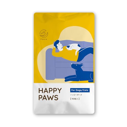 ポーテ Pawte ハッピーポーズ 90粒 AHS 犬 猫 ペット用 サプリメント DHA EPA PS フェルラ酸