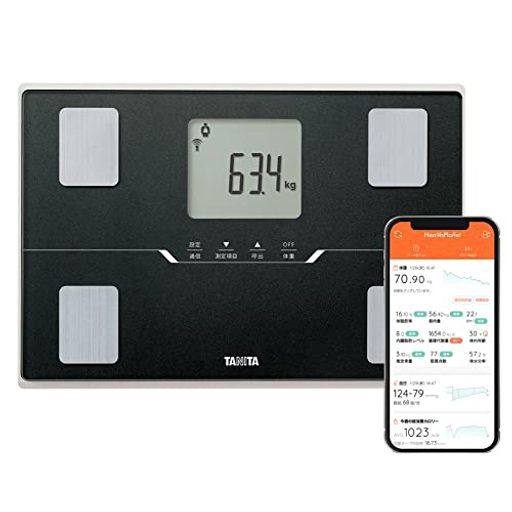 タニタ(TANITA) 体重 体組成計 ブラック BC-768 BK スマホでデータ管理 立てかけ収納OK
