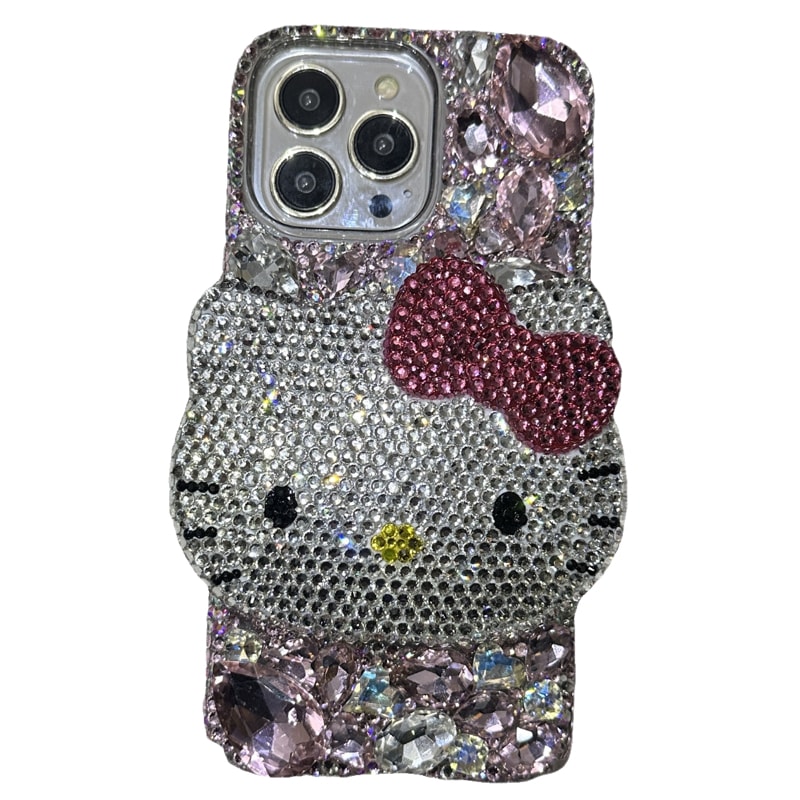 ハンドメイド iPhoneケース 3D ハローキティ ピンク キラキラのラインストーン iPhone16/15/14/13/12ケース Plus Pro Max デコ電ケース 8,280円