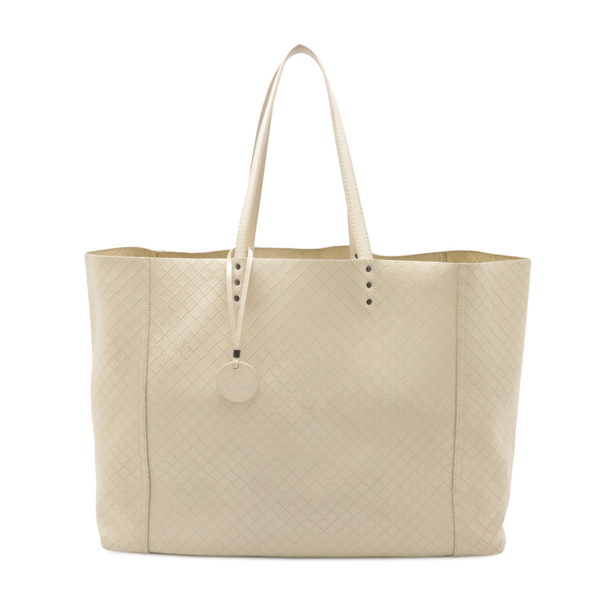 ボッテガヴェネタ イントレッチオ ミラージュ トートバッグ ショルダーバッグ レザー アイボリー 298780