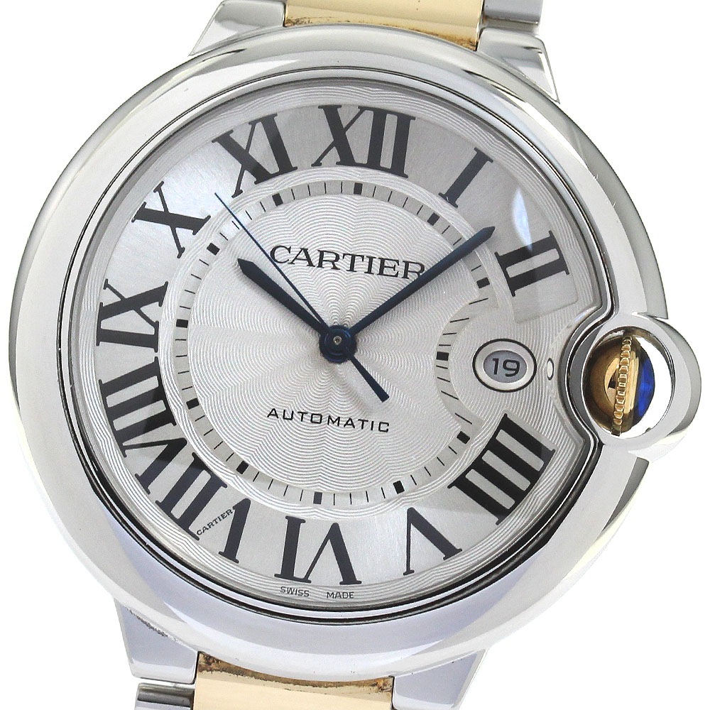 カルティエ CARTIER W69009Z3 バロンブルー LM YGコンビ 自動巻き メンズ 箱・保証書付き_806107【中古】