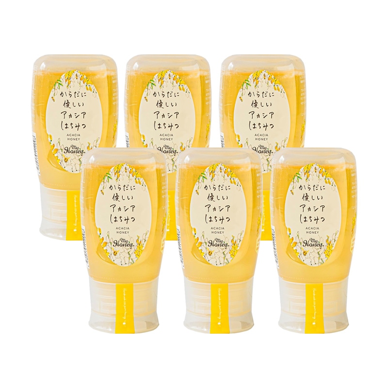 からだに優しいアカシアはちみつ 300g 6本セット アカシアハニー チューブボトル 生はちみつ 蜂蜜