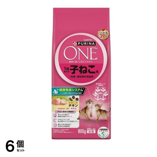 キャット ドライ 1歳までの子ねこ/妊娠・授乳期の母猫用 チキン 800g 6個セット