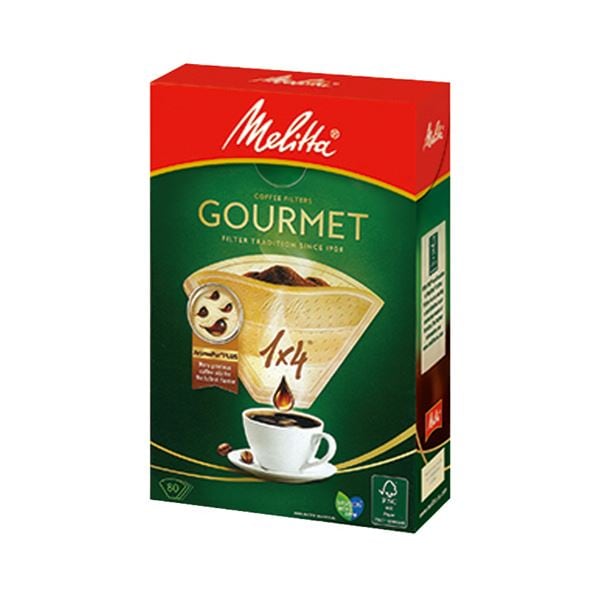 メリタフィルターペーパー グルメ 1x4 4~8杯用 1セット（800枚：80枚x10箱）