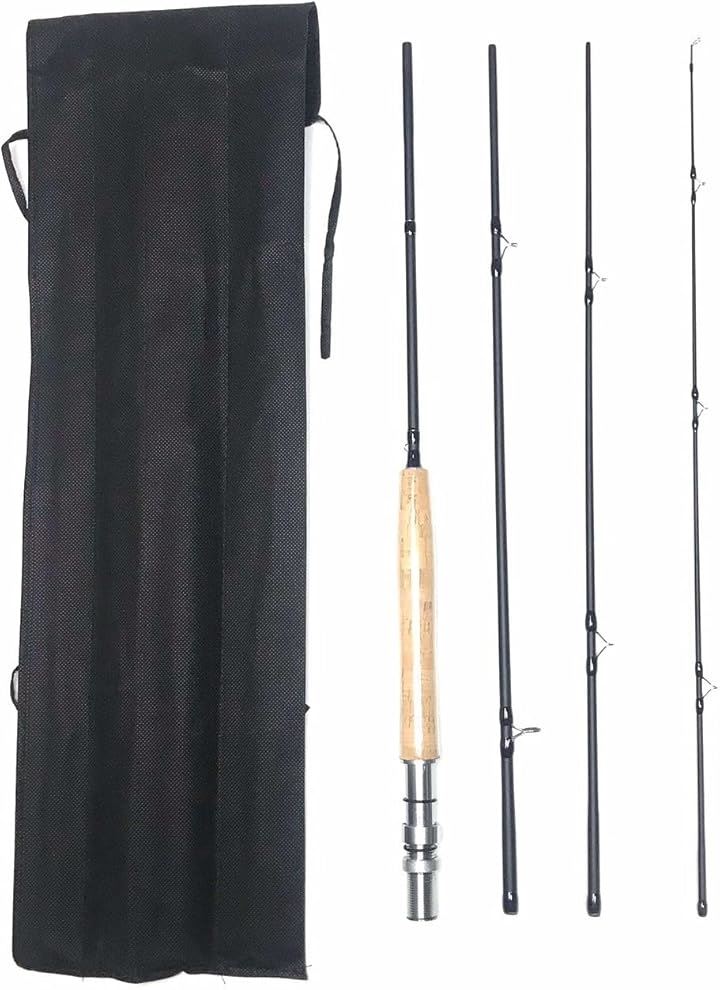 6.5フィート フライロッド 4ピース #5/6 5番 6番 渓流 岩魚 ニジマス 山女 アマゴ 管理釣り場(6.5ftフライロッド4ピース(#5/6), 6.5ft(1.98m))