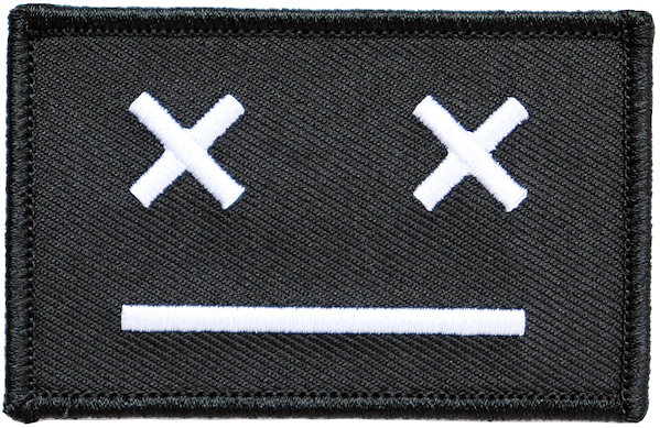 Qoo10] Aplique ワッペン 参った顔（降参） マジックテー