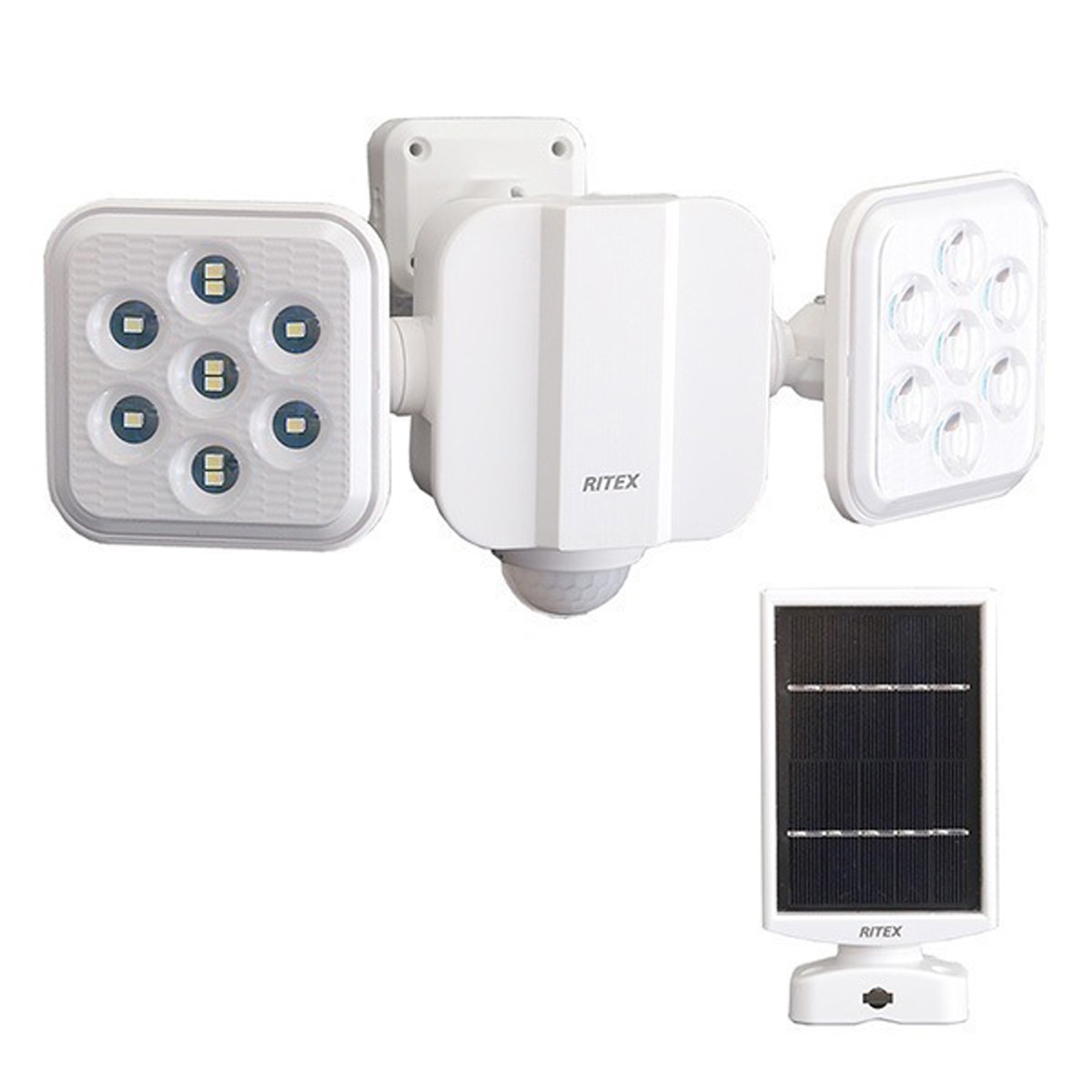 5W×2灯フリーアーム式LEDソーラーセンサーライト 5,679円