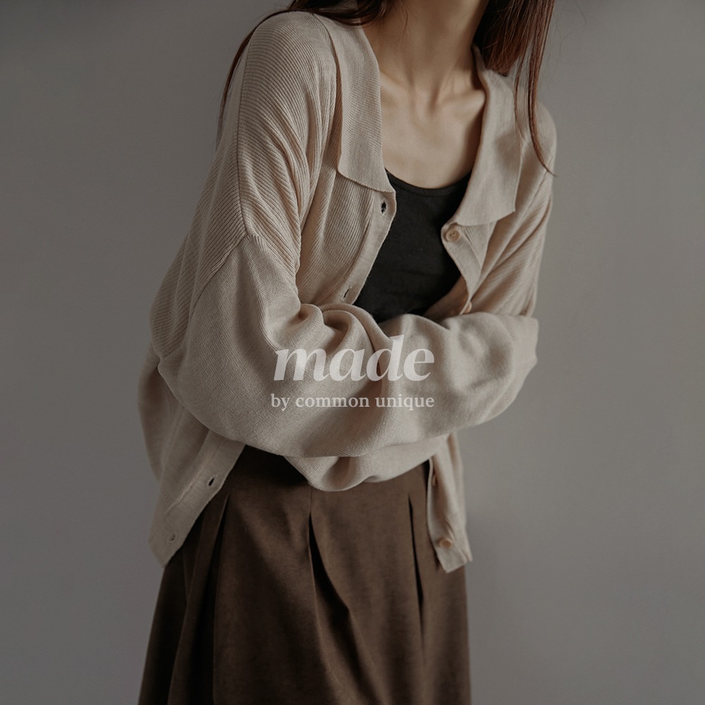 [MADE]モーメントルーズカラーニットカーディガン 4,465円