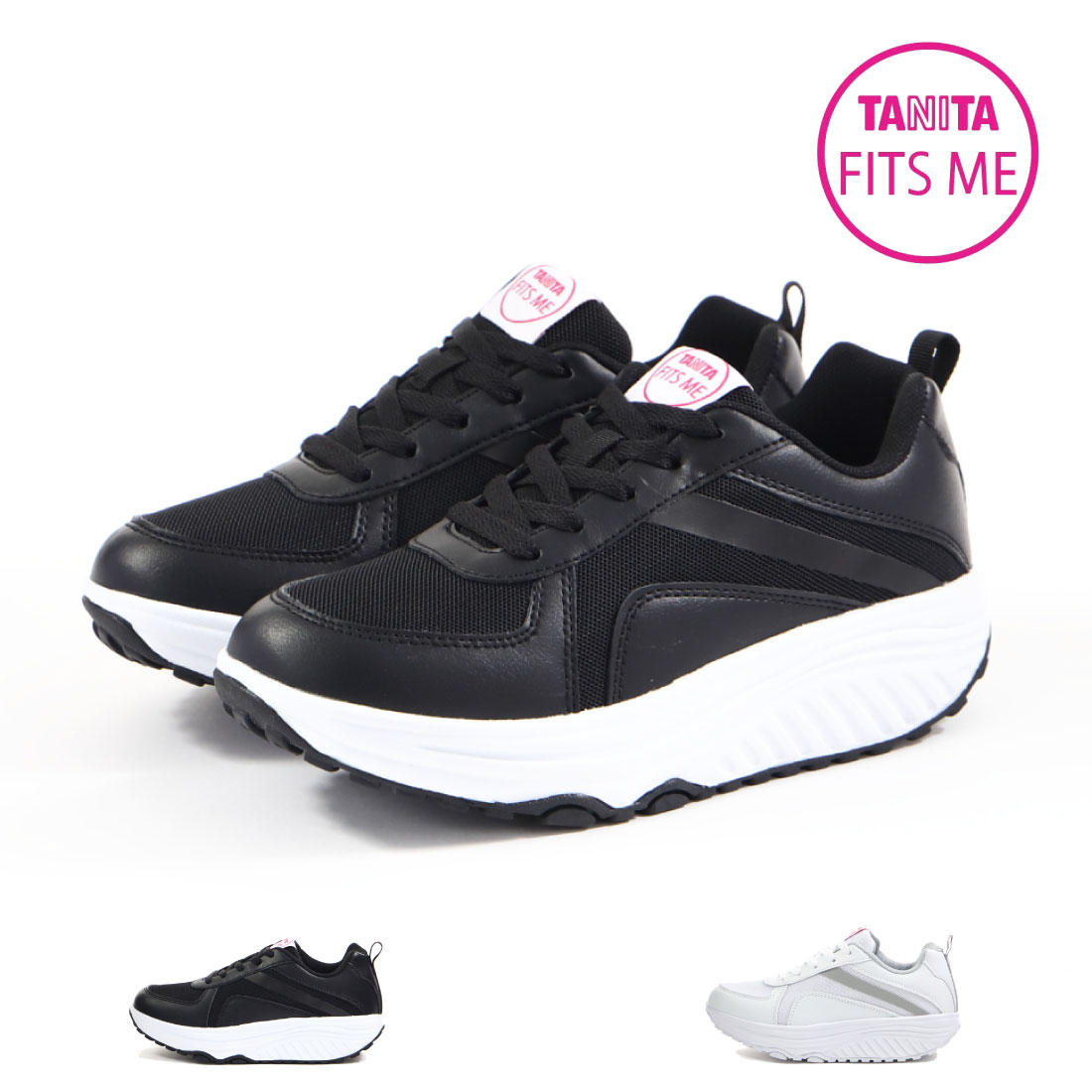 レディース スニーカー FITS ME 2TNT0003 ラウンドシューズ ウォーキング 運動 ナースシューズ 幅広 3E 歩きやすい