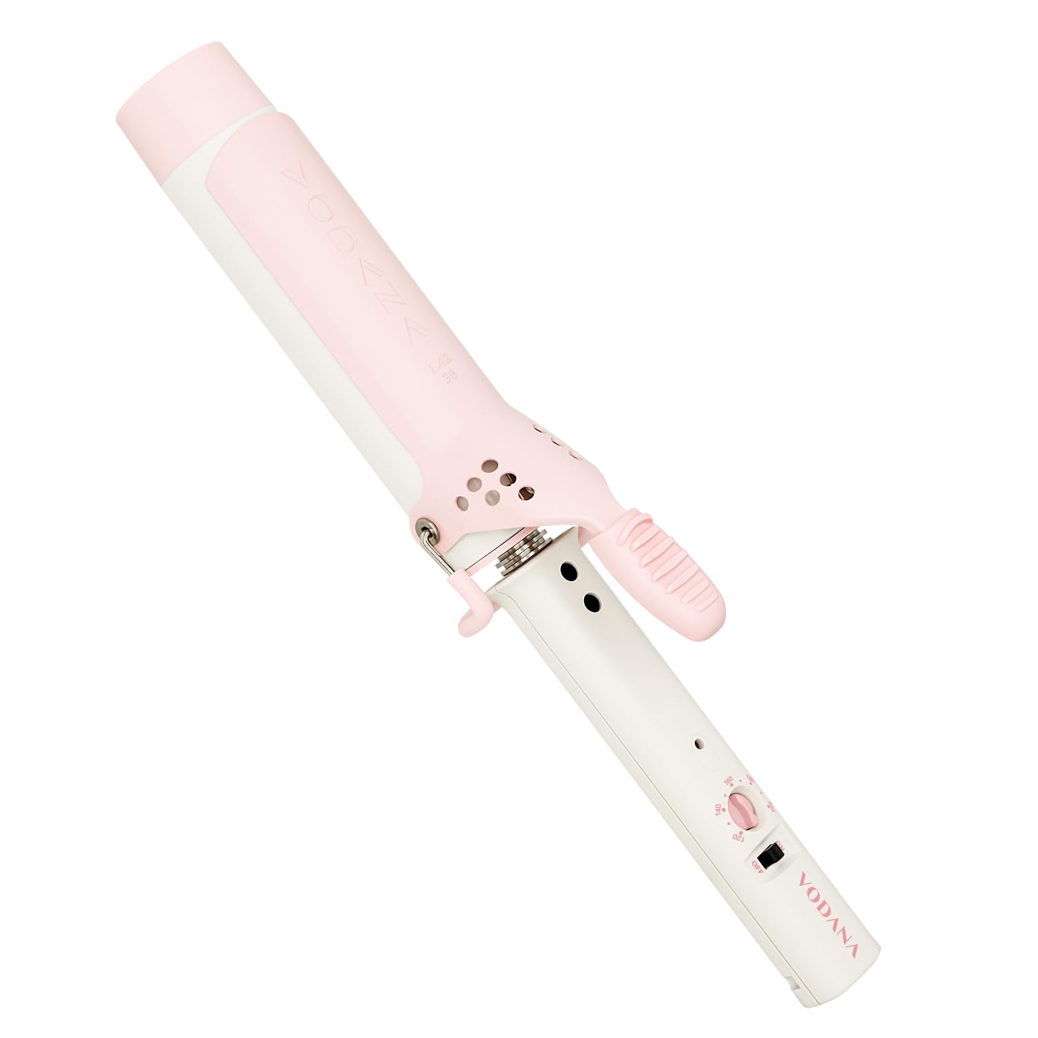 VODANA グラムウェーブカーリングアイロン【日本正規品】【日本仕様プラグ】ウェーブアイロン ヨシンモリ くびれ巻き 女神ヘア 韓国風ヘア ダメージ最小化 (ストロベリークリーム, 36mm)