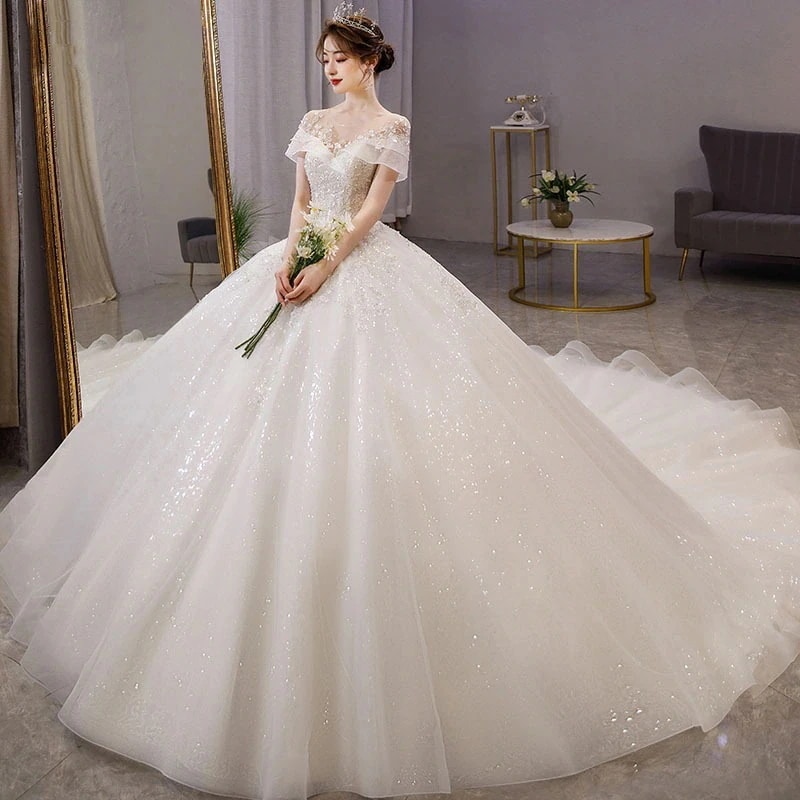 【高.品.質】2025新作 ウェディングドレス 結婚式 花嫁 ングドレス ブライダル パーティードレス ウエディング パーティードレス 二次会 イブニングドレス 白