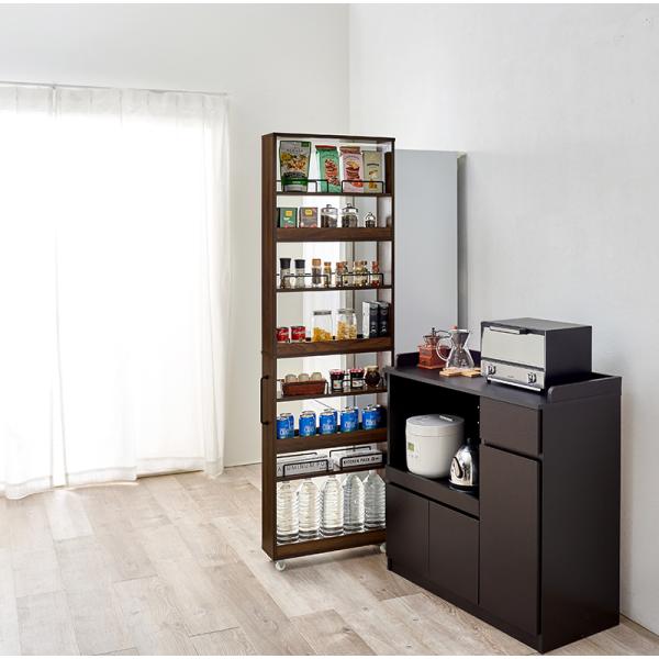 ラック 棚 隙間収納 キャスターワゴン すき間 キッチン収納 ナチュラルモダン 薄型スリム 幅16cm 13,244円