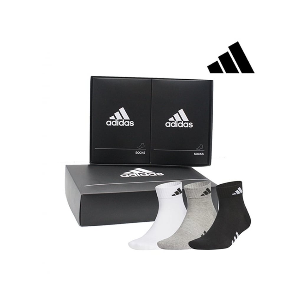 アディダスゴルフダブルボトムクッションスポーツソックス 2足ユニセックスギフトセット IF77201