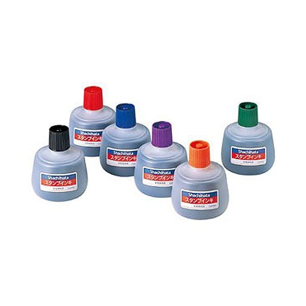 (まとめ) シヤチハタ スタンプインキゾルスタンプ台専用 大瓶 藍色 S-3 1個 (×10セット)