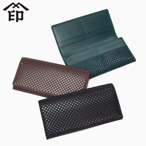 長財布 レディース メンズ ブランド 大容量 革財布 財布 革 本革 鹿革 ロングウォレット 小銭入れ カード 日本製 大人 和風 和柄 漆 上原勇七 甲州印伝 INISHIE 束入M 9904